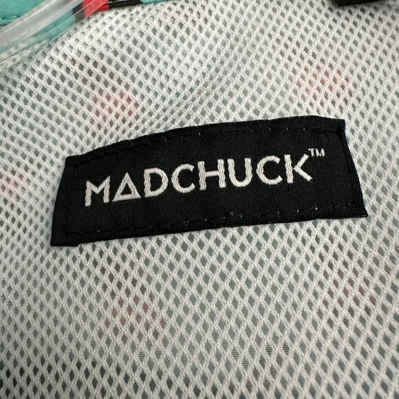 Mad Chuck Mens Button Up Shirt Size XXL Fishing Performance Outdoors Vented Teal - Picture 3 of 8